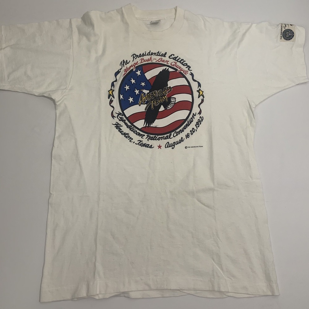 Vintage 1992 George Bush Republican National Convention T Shirt Men Large USA